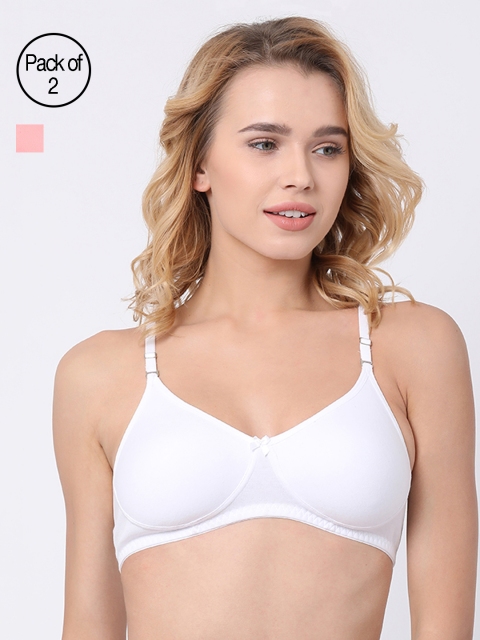 

BRAYOLA Women Pack of 2 Everyday Bras VRS1015, Peach