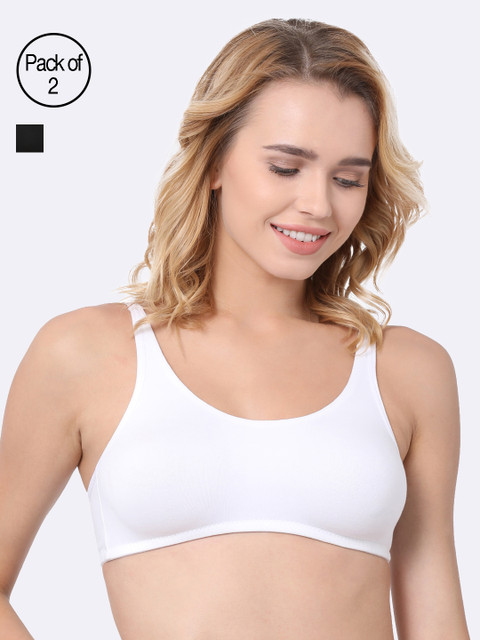 

BRAYOLA Women Pack of 2 Everyday Bras VRS1022, Black