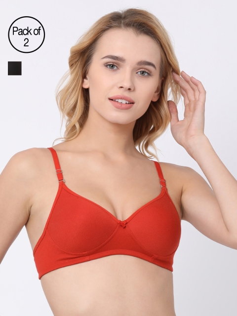 

BRAYOLA Women Pack of 2 Everyday Bras VRS1026, Black