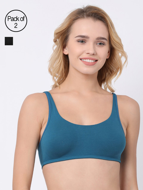 

BRAYOLA Women Pack of 2 Everyday Bras VRS1022, Black
