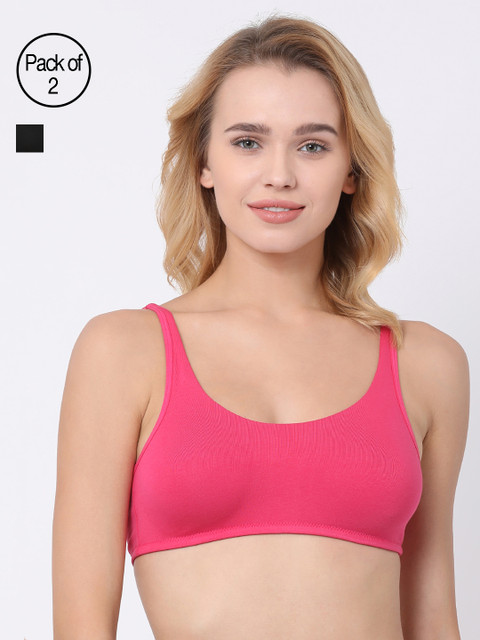 

BRAYOLA Women Pack of 2 Everyday Bras VRS1022, Black