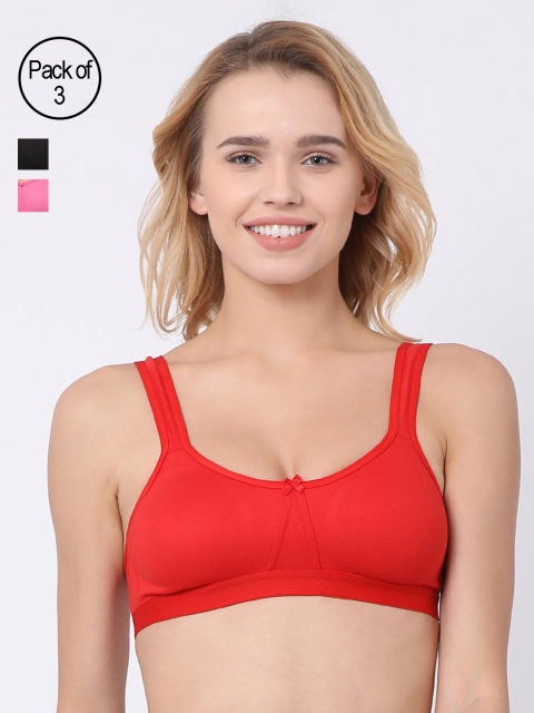 

BRAYOLA Women Pack of 3 Everyday Bras VRS1024, Black