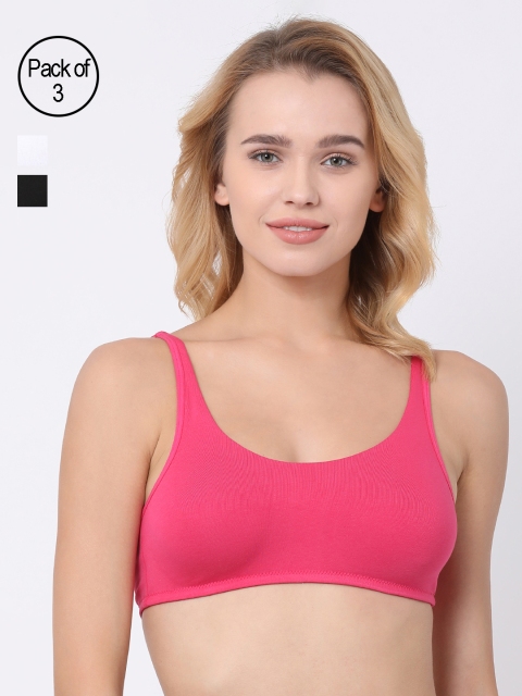 

BRAYOLA Women Pack of 3 Everyday Bras VRS1022, Black