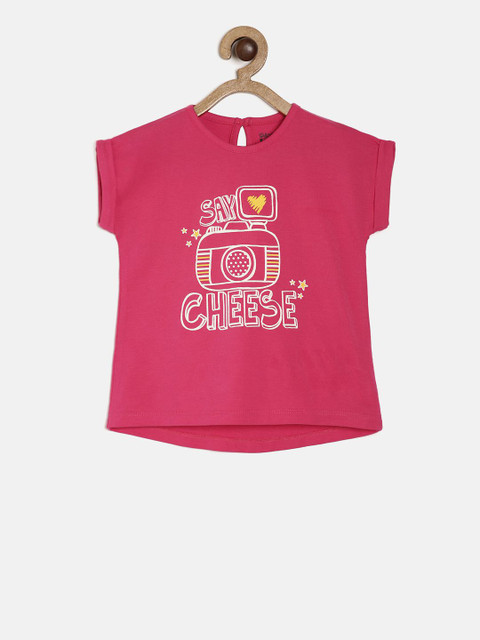 

MINI KLUB Girls Pink Printed Top