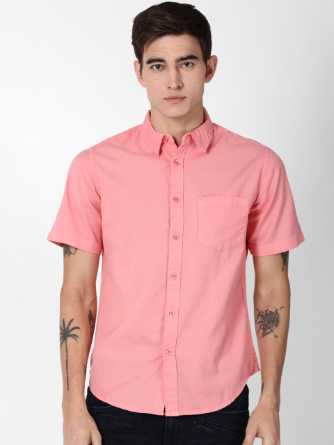 

Blue Saint Men Pink Slim Fit Solid Casual Shirt