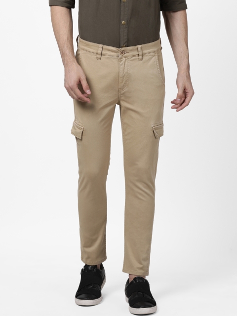 

Blue Saint Men Beige Smart Slim Fit Solid Cargos
