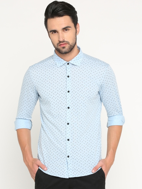 

SHOWOFF Men Blue Slim Fit Printed Casual Shirt
