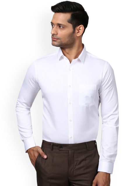 

Next Look Men White Slim Fit Solid Formal Shirt