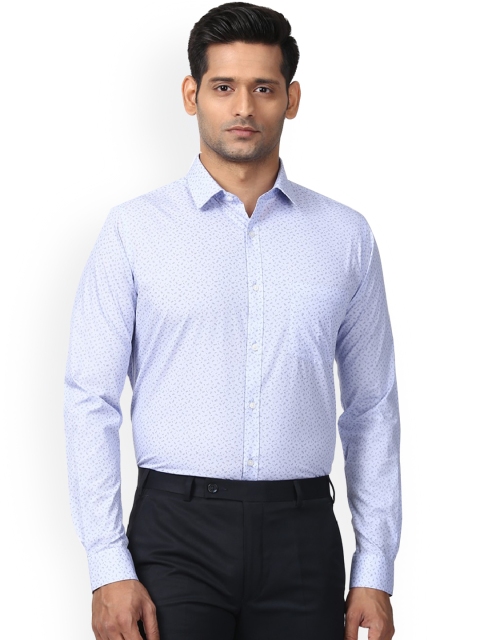 

Next Look Men Blue Slim Fit Printed Formal Shirt