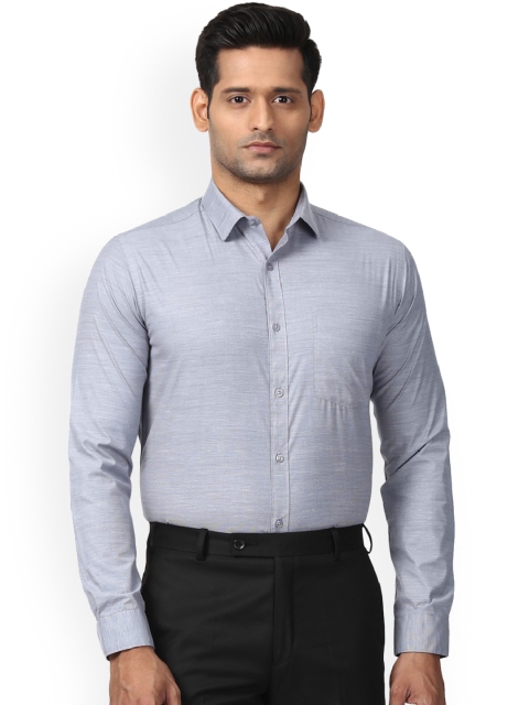 

Next Look Men Grey Slim Fit Self Design Formal Shirt
