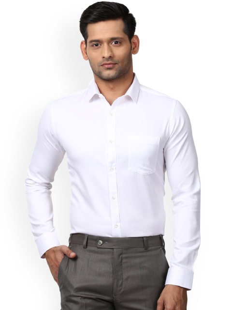 

Next Look Men White Slim Fit Solid Formal Shirt