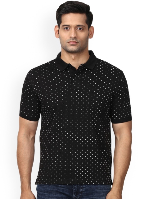 

Next Look Men Black Printed Polo Collar T-shirt