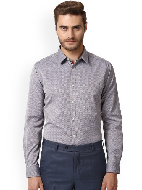 

Next Look Men Grey Slim Fit Printed Formal Shirt