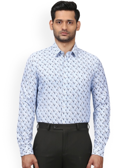 

Next Look Men Blue Slim Fit Printed Party Shirt