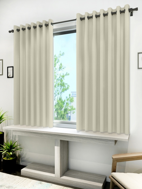

Divine Casa Beige Black Out Window Curtains