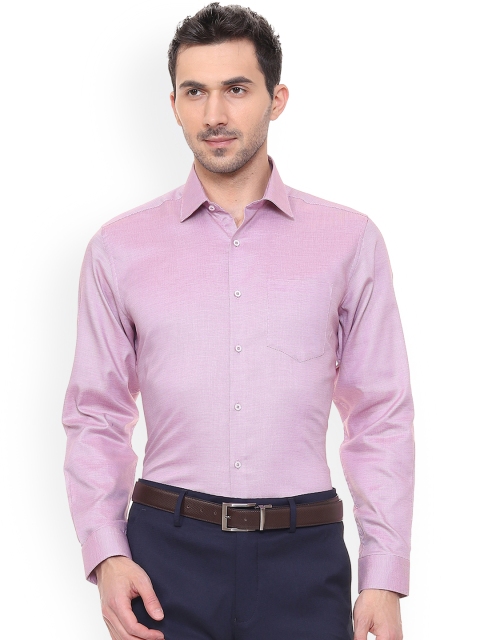 

Van Heusen Men Pink Regular Fit Self Design Formal Shirt