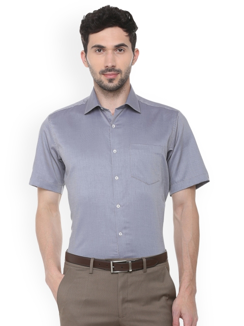

Van Heusen Men Grey Regular Fit Self Design Formal Shirt