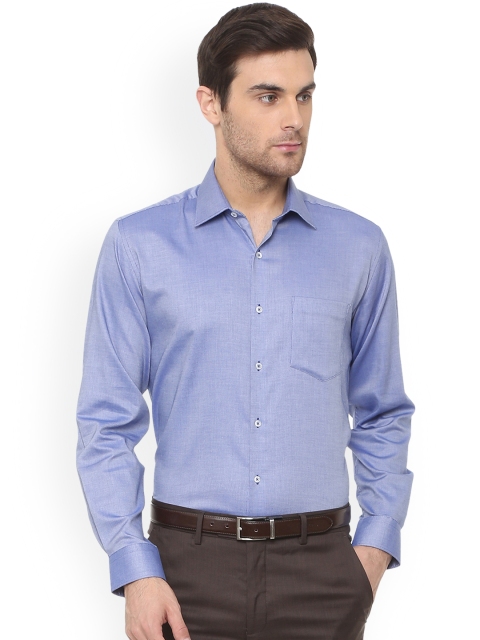 

Van Heusen Men Blue Regular Fit Self Design Formal Shirt