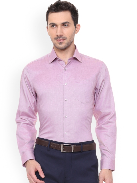 

Van Heusen Men Pink Regular Fit Self Design Formal Shirt