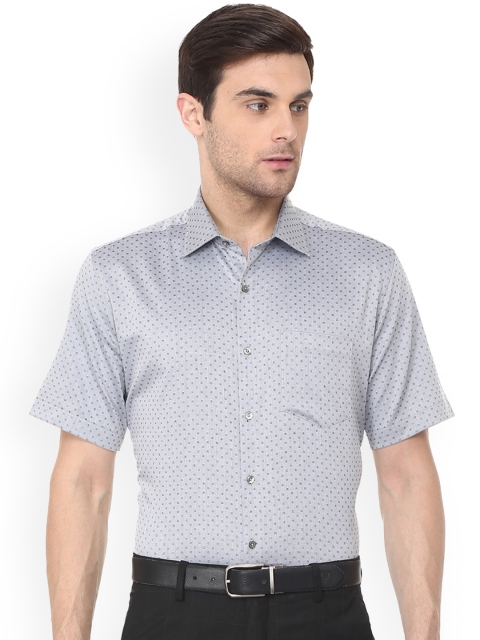 

Van Heusen Men Grey Regular Fit Self Design Formal Shirt