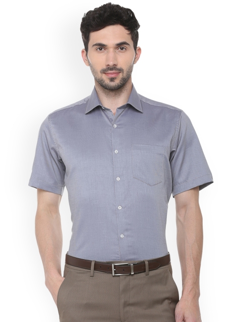 

Van Heusen Men Grey Regular Fit Checked Formal Shirt