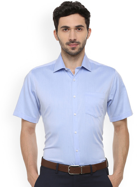 

Van Heusen Men Blue Regular Fit Self Design Formal Shirt