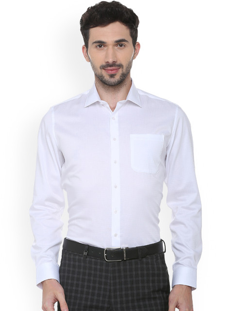 

Van Heusen Men White Slim Fit Solid Formal Shirt