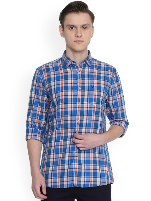 

Solly Jeans Co. Men Blue & Off-White Regular Fit Checked Casual Shirt