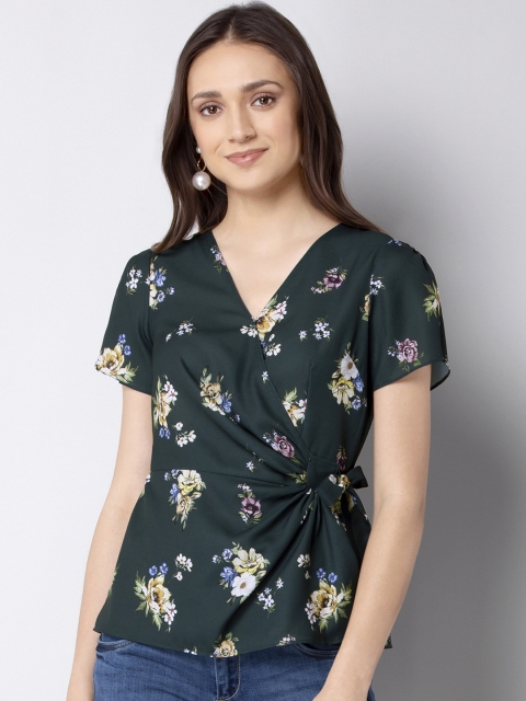 

FabAlley Women Green Printed Top