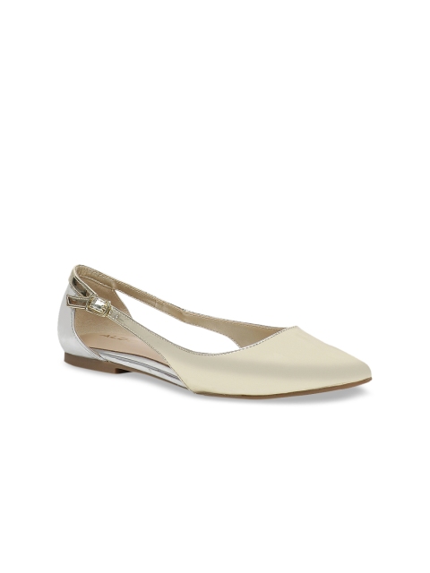 

ALDO Women Gold-Toned Solid Ballerinas