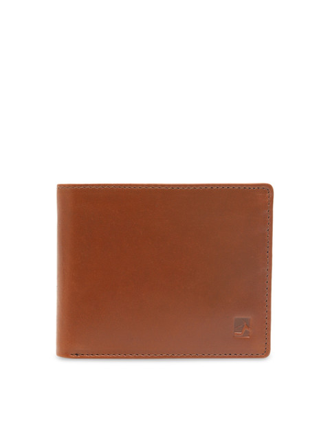 

Da Milano Men Brown Solid Leather Two Fold Wallet