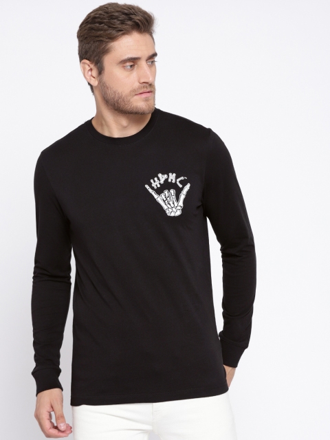 

Harley-Davidson Men Black & White Printed Slim Fit T-shirt