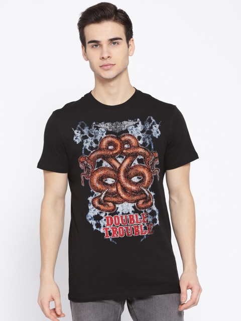 

Harley-Davidson Men Black Printed Slim Fit T-shirt