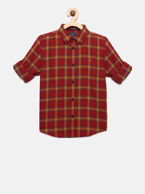 

Indian Terrain Boys Red & Yellow Checked Casual Shirt