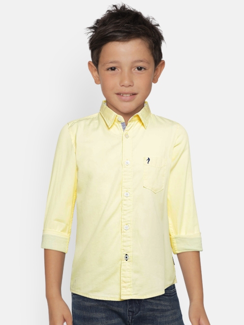 

Indian Terrain Boys Yellow Solid Regular Fit Casual Shirt