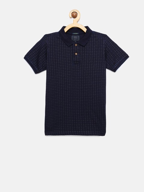 

Indian Terrain Boys Navy Blue & Grey Printed TShirt