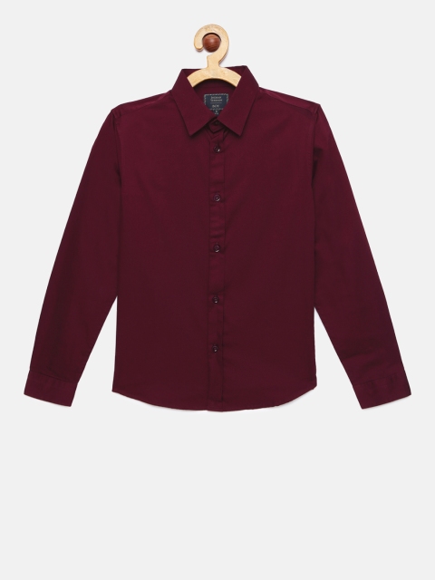 

Indian Terrain Boys Burgundy Regular Fit Solid Casual Shirt