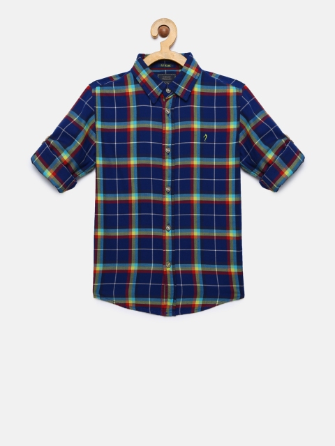 

Indian Terrain Boys Blue & Red Regular Fit Checked Casual Shirt