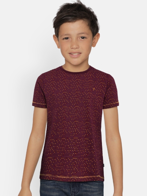 

Indian Terrain Boys Purple Printed Round Neck T-shirt