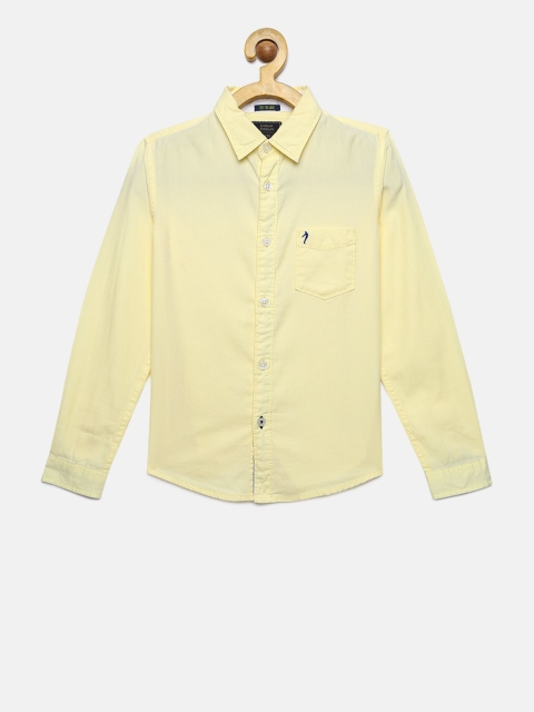 

Indian Terrain Boys Yellow Regular Fit Solid Casual Shirt