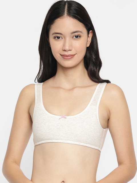 

Wacoal Off-White Melange Solid Non-Wired Non Padded T-shirt Bra PB3525-WH-M