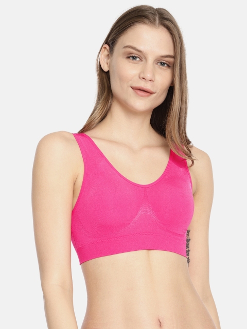 

Wacoal Pink Solid Non-Wired Lightly Padded Sports Bra 835275-621-38