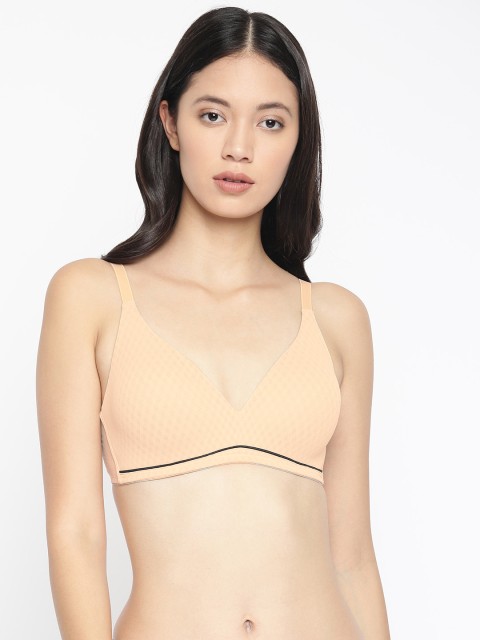 

Wacoal Beige Self Design Non-Wired Lightly Padded Everyday Bra LB5977-BR-E80