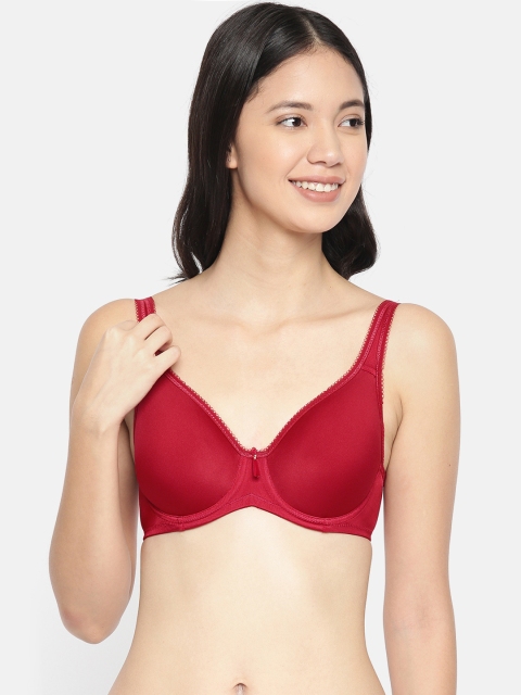 

Wacoal Red Solid Underwired Lightly Padded Everyday Bra 853192-603-38DDD