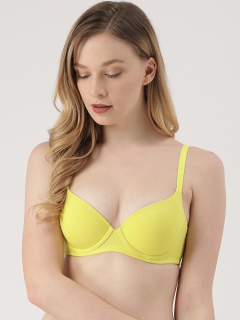 

Wacoal Yellow Solid Underwired Lightly Padded T-shirt Bra IB5441