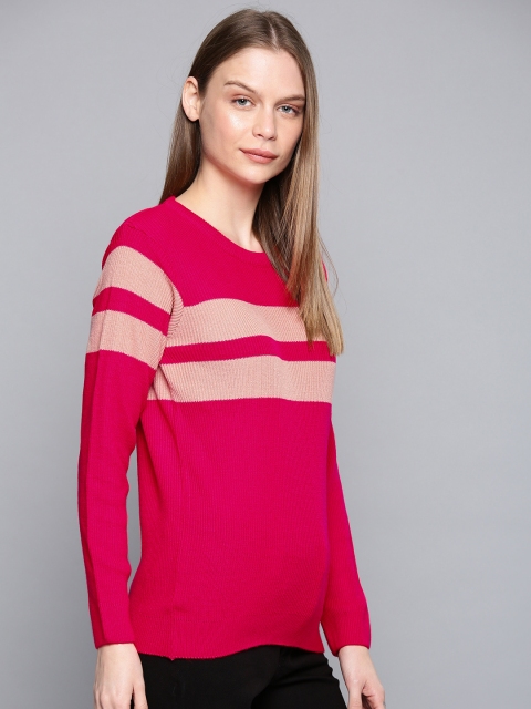 

Chemistry Edition Women Pink Striped Sweater