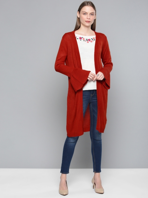 

Chemistry Edition Women Rust Red Solid Sweater