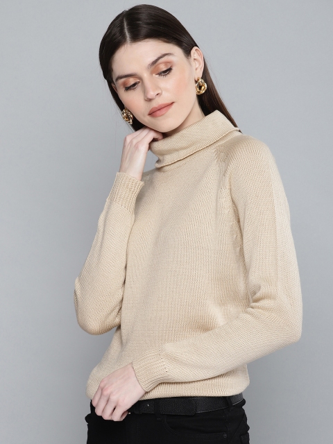 

Chemistry Edition Women Beige Solid Sweater
