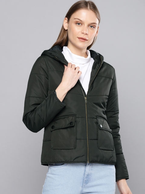 

Chemistry Edition Women Black Solid Puffer Jacket