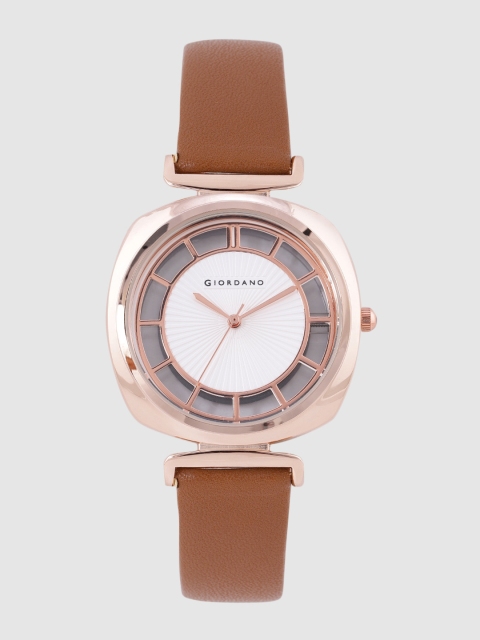 

GIORDANO Women Rose Gold & Off-White Analogue Watch C2163-02